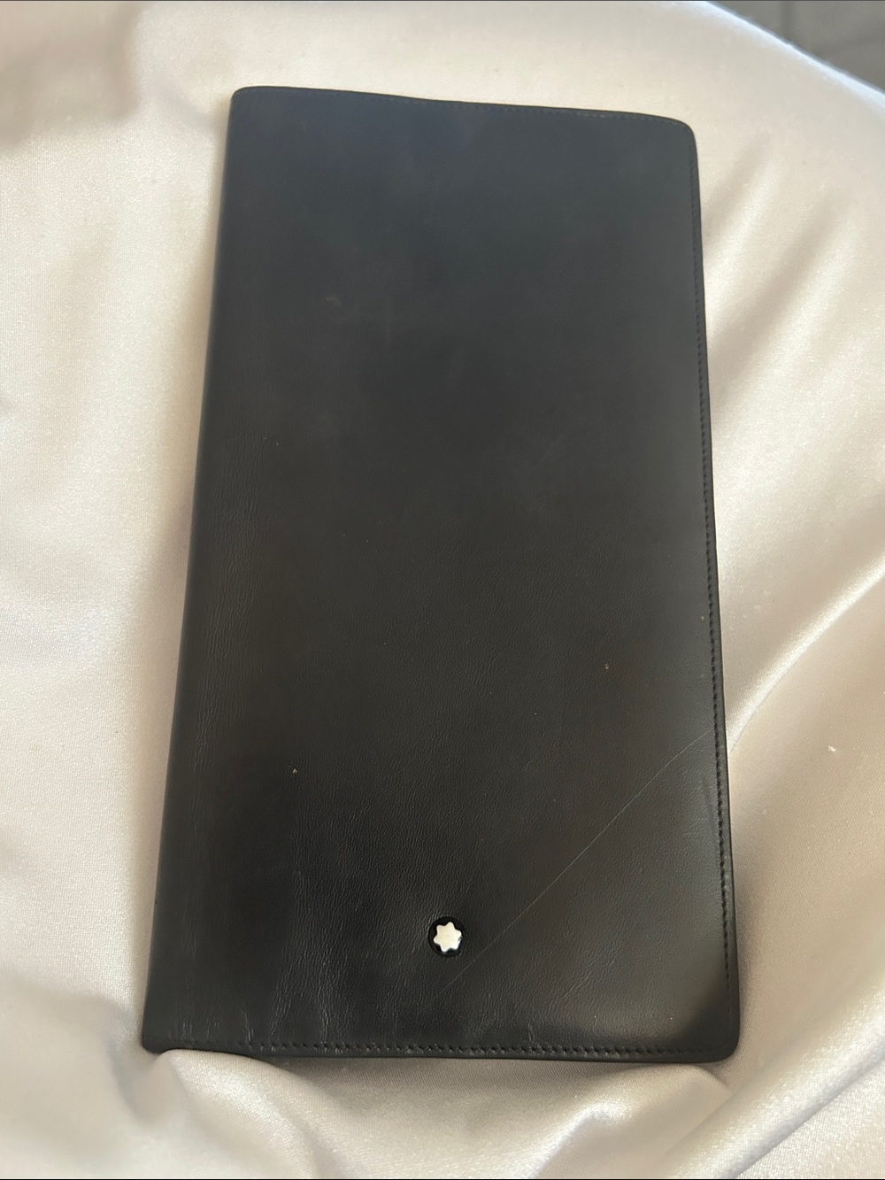 Montblanc Black Long Leather Wallet with Star Emblem